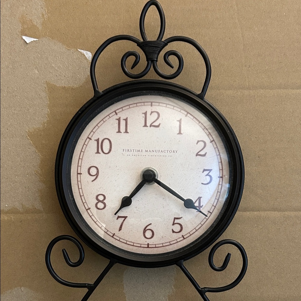 Black Wrought Iron Wall Clock by Unknown Brand - Picture 5 of 9